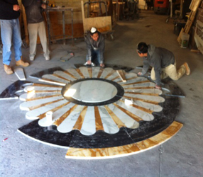 Workers Installing Tile Flooring
